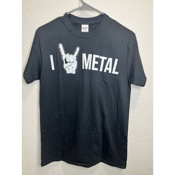 I Love Metal Shirt Small | Black Heavy Cotton Rock Music Tee New W/Out Tags - Picture 1 of 3